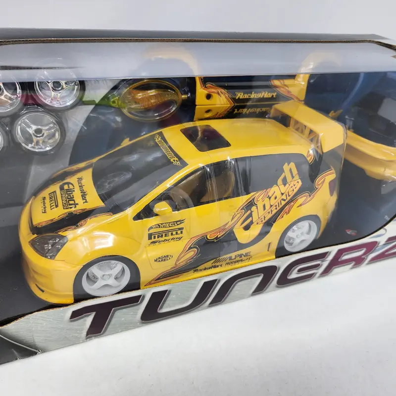 Tunerz Honda Civic Si * Yellow * Hot Wheels 100% Series * 1/18 Scale 2