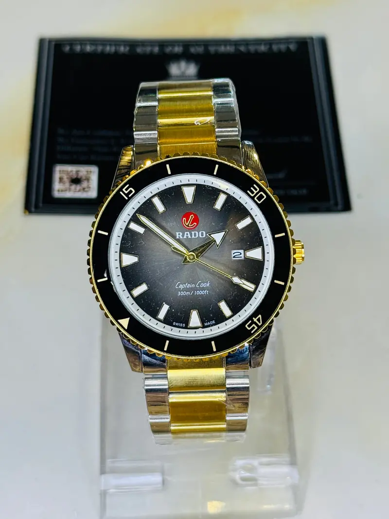 Two Tone Black Rado Captain Cook Watch 2