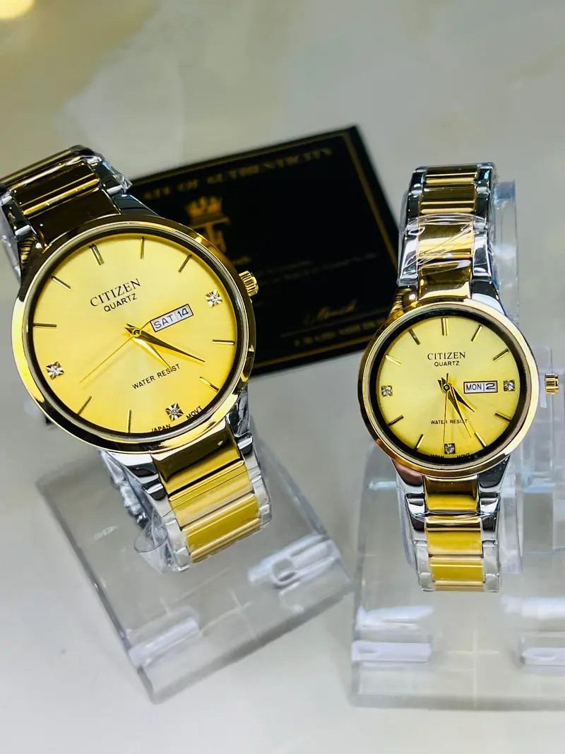 Two Tone Gold Axiom Couple Watch 1