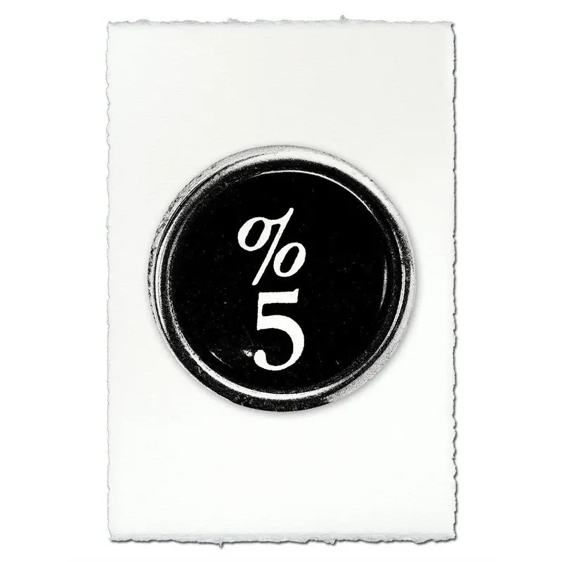 Typewriter Key "5" 1