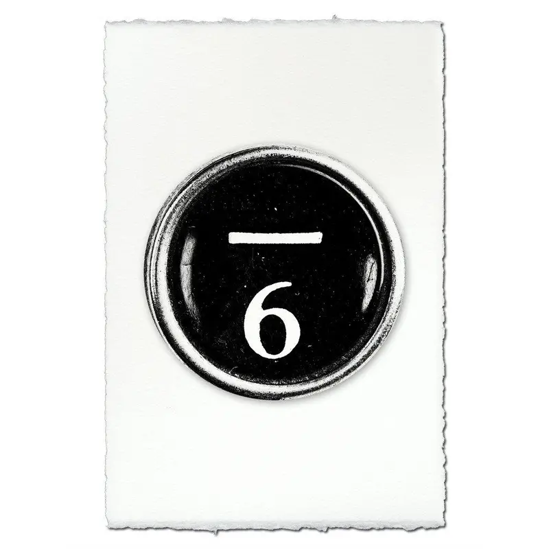 Typewriter Key "6" 1