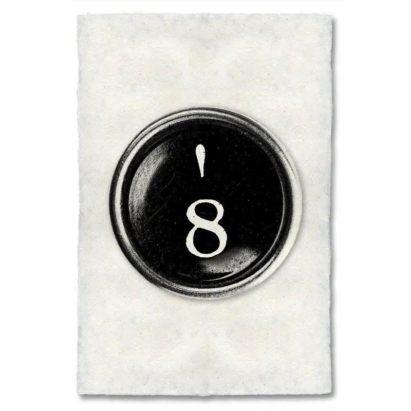 Typewriter Key "8" 2