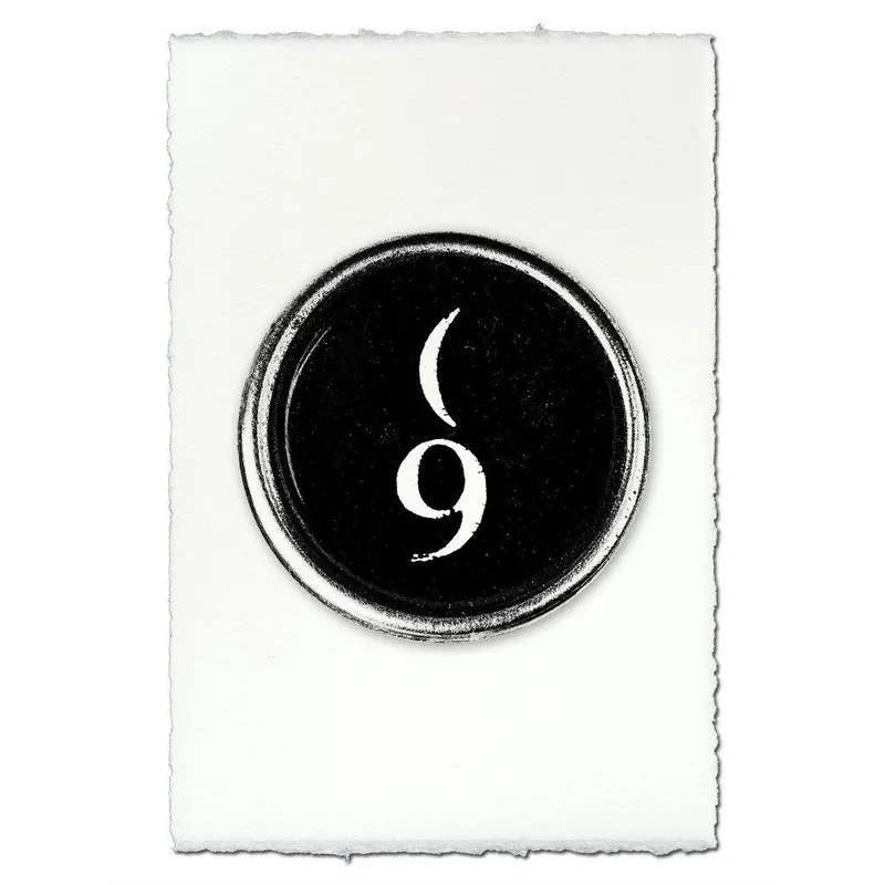 Typewriter Key "9" 1