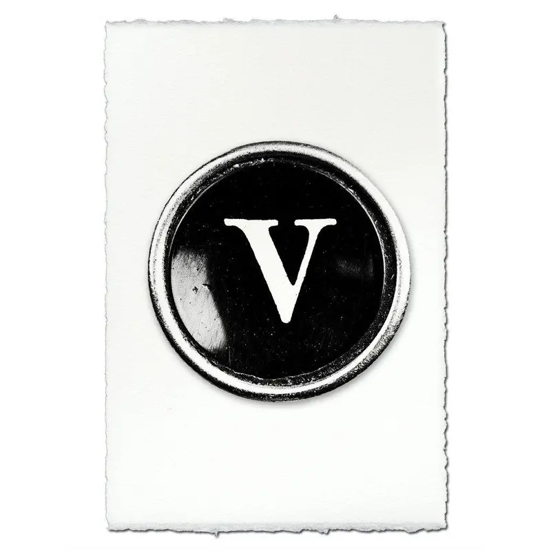 Typewriter Key "V" 1