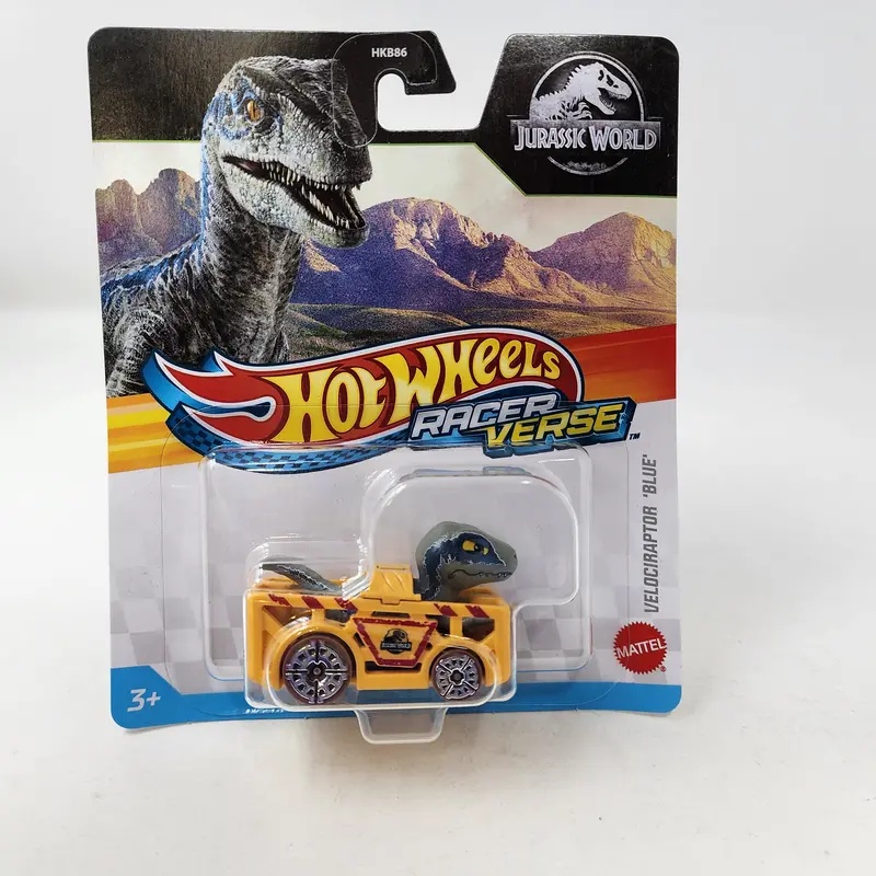 Velociraptor Blue * 2025 Hot Wheels Racer Verse New! Case F * Jurassic World 1
