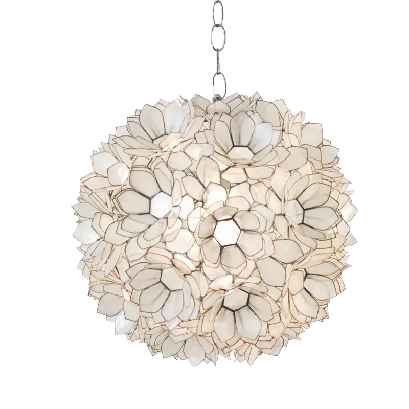 Venus Floral Capiz Shell 15" Pendant Light 1