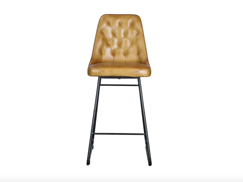 Verona Vintage Leather Bar Stool, Set Of 2 - Matthew Izzo Collection 1