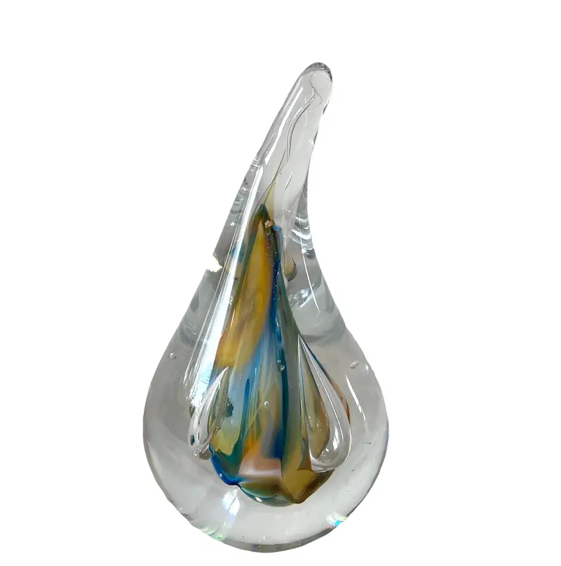 Vintage Adam Jablonski Signed Glass Paperweight 1