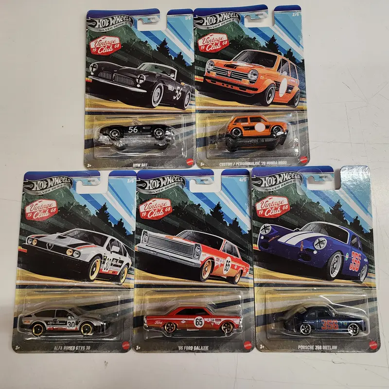 Vintage Club Complete 5 Car Set * 2026 Hot Wheels Silver Series * Case J 1