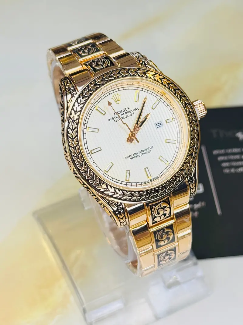 Vintage Copper White Calligraphic Watch 1