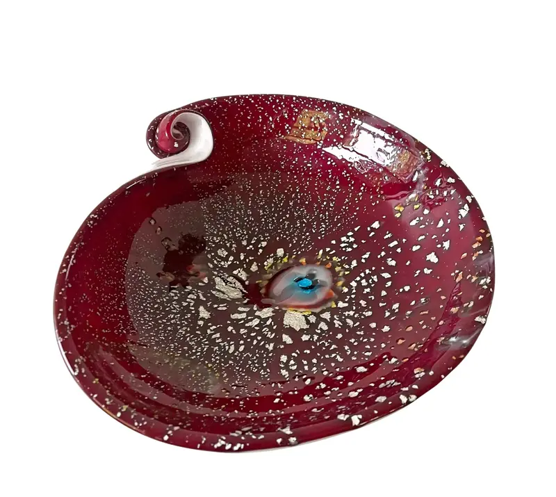 Vintage Fratelli Toso Murano Glass Bowl 1
