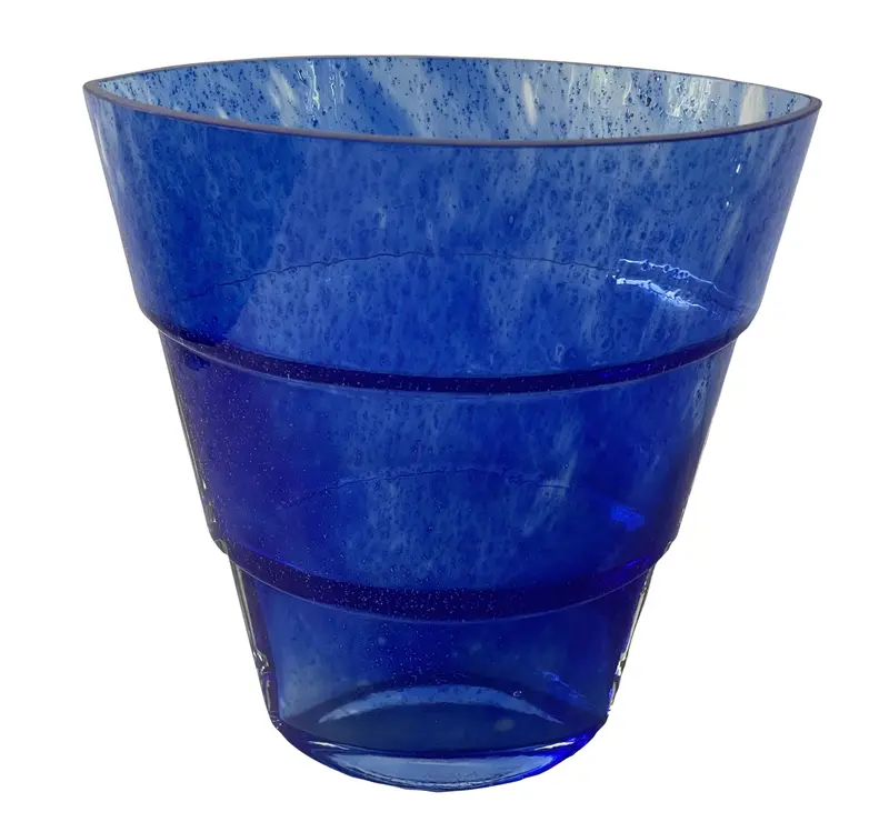 Vintage Kosta Boda Cobalt Blue Glass Vase By Ann Washstrom 1