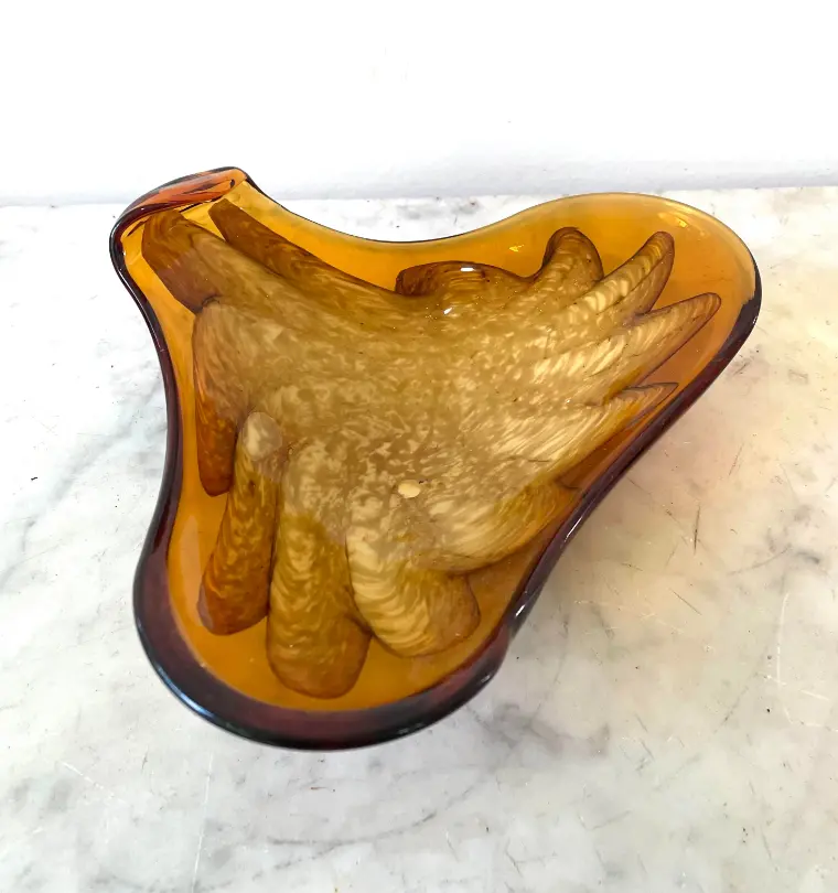 Vintage Mid-Century Fratelli Toso Murano Glass Bowl 2