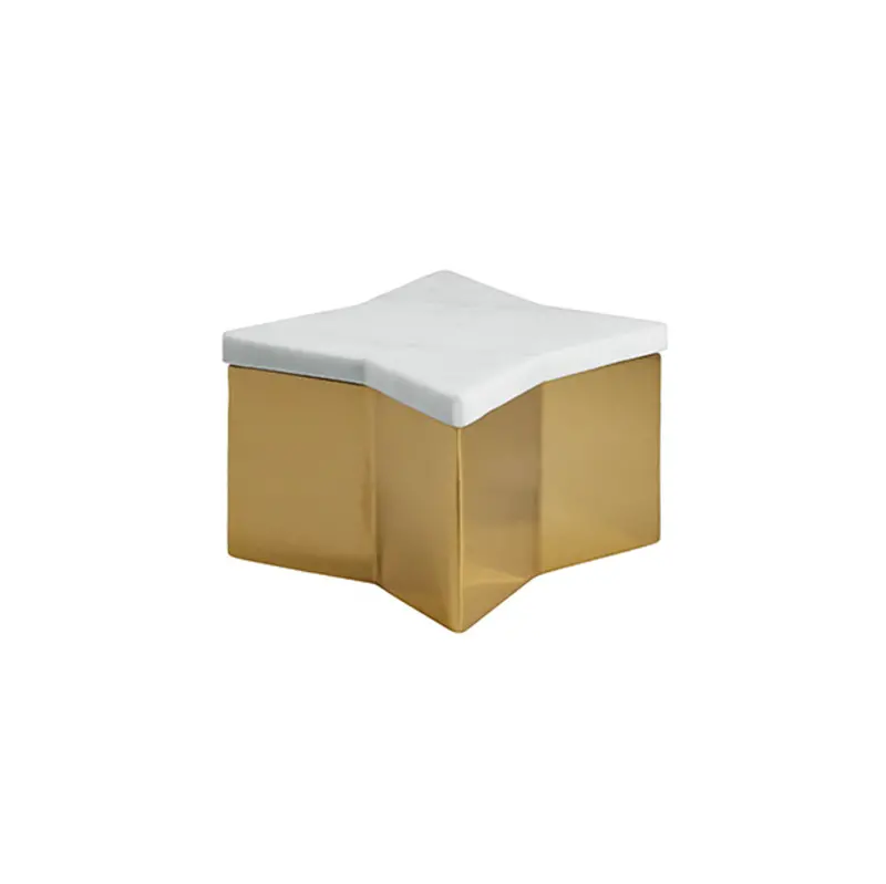 Vixen Marble & Brass Decorative Box - Small 1