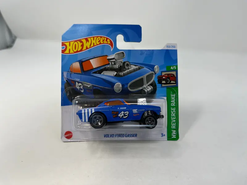 Volvo P1800 Gasser #153 * Blue * 2024 Hot Wheels Short Card Case J 1