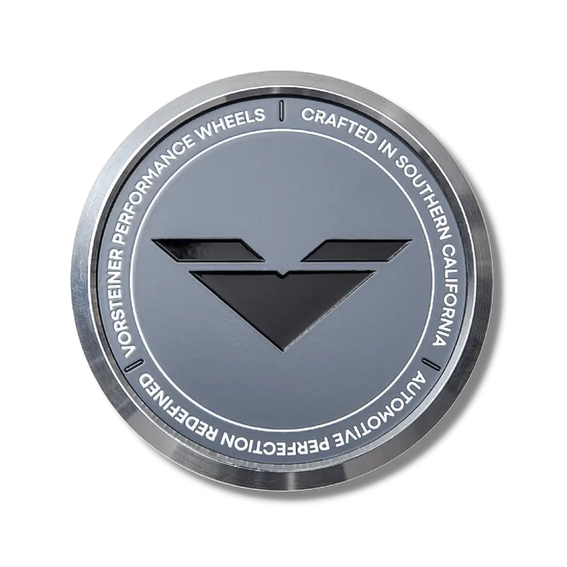 Vorsteiner Aluminum Center Cap - Grey With Black Logo 1