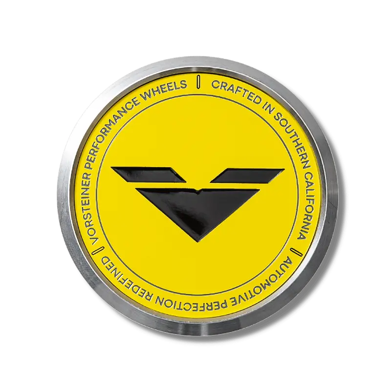Vorsteiner Aluminum Center Cap - Yellow With Black Logo 1