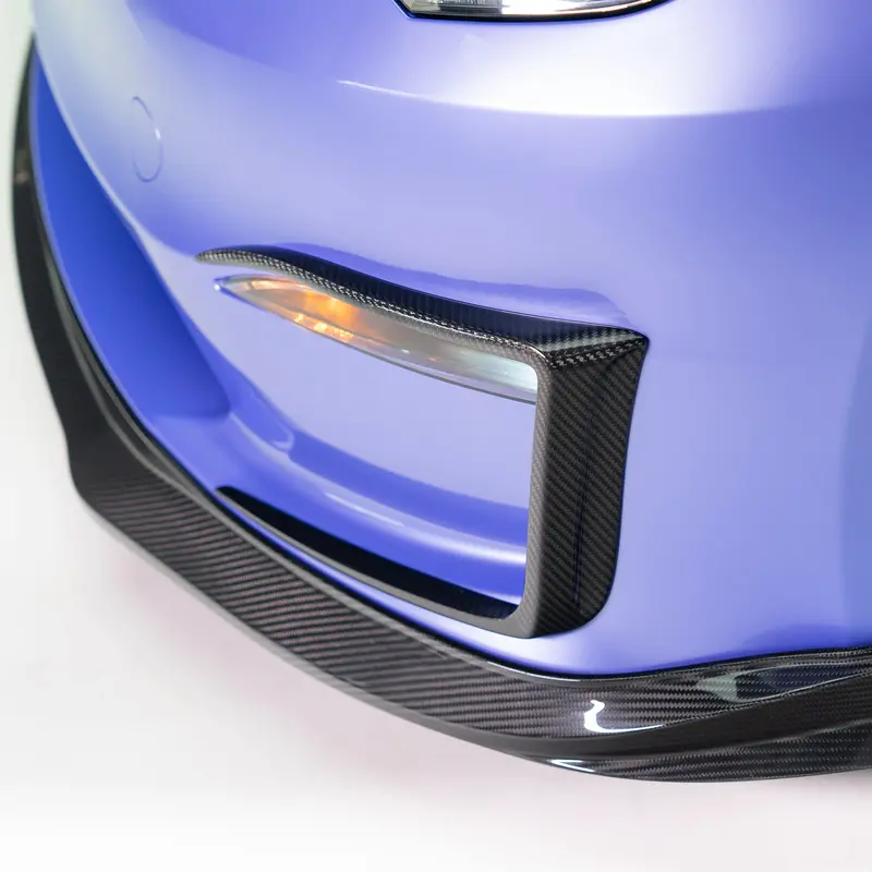 Vrs Tesla Model S Plaid Add-On Aero Bumper Flares Carbon Fiber Pp 2X2 Glossy 1