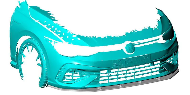 Vw Golf Mk8 8R M Style Carbon Fibre Front Splitter 21-Present 2