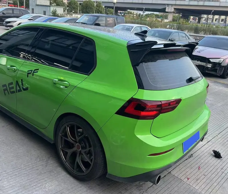 Vw Golf Mk8 Inc Gti & R Rz Style Carbon Fibre Spoiler 21-Present 1