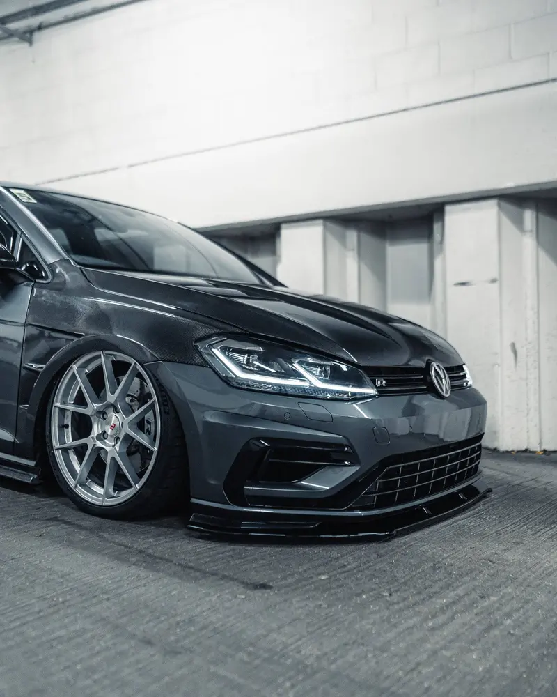 Vw Golf R Mk7.5 Evo-1 Gloss Black Front Splitter By Zaero (2017-2020) 2