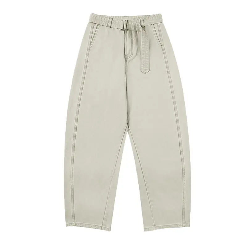 Washed Curved Blade Pants 1