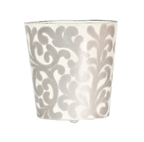 Wastebasket - Jane Handpainted Oval Metal - 3 Color Options 2