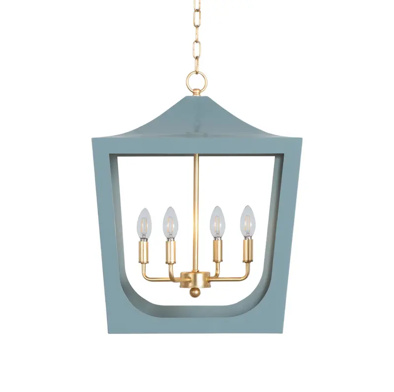 Wimble Pagoda Four Light Lantern - Light Blue 1