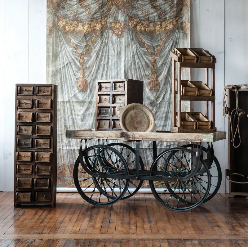 Wooden Trolley Cart - Matthew Izzo Collection 1