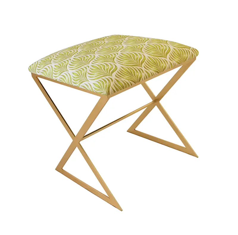 X Side Stool - Lemongrass - Gold Or Nickel 1