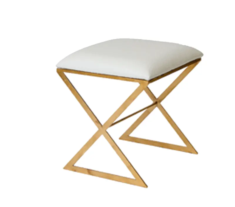 X Side Stool - Ostrich - Gold Or Nickel 1