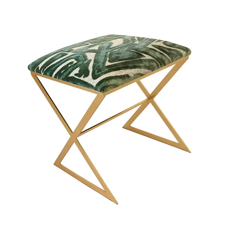 X Side Stool - Sea Glass - Gold Or Nickel 1