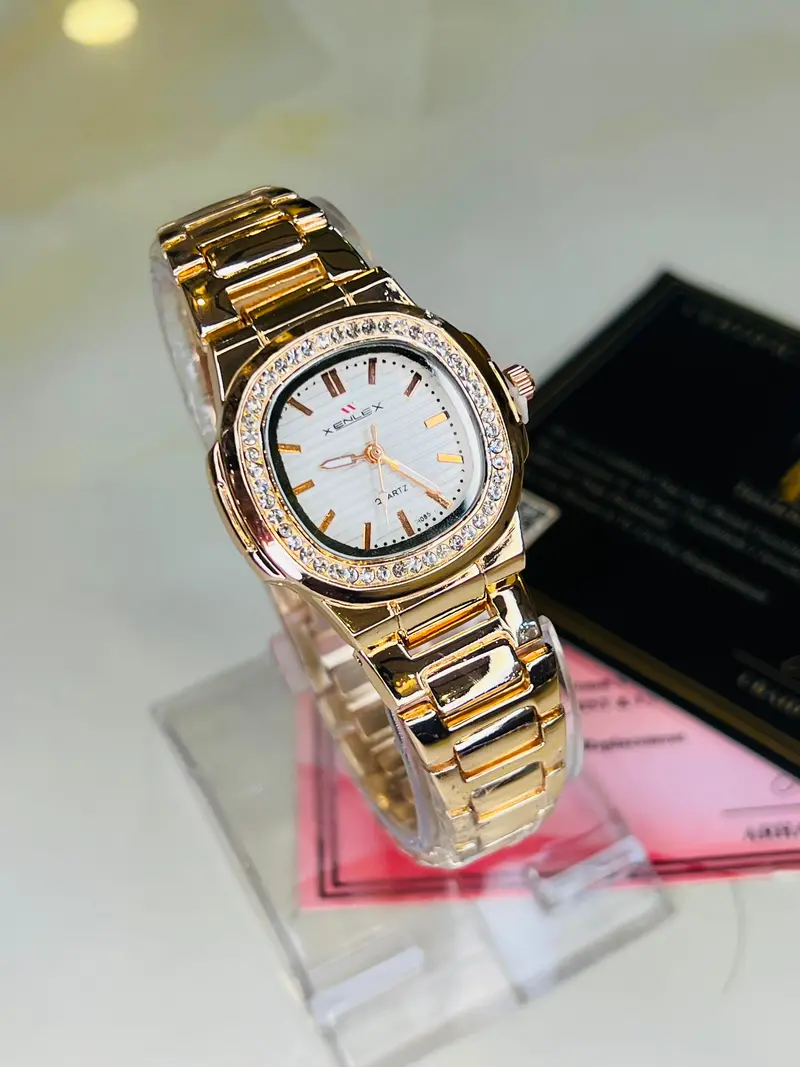Xenlex Nautilus Rosegold Zircon Watch For Her 1