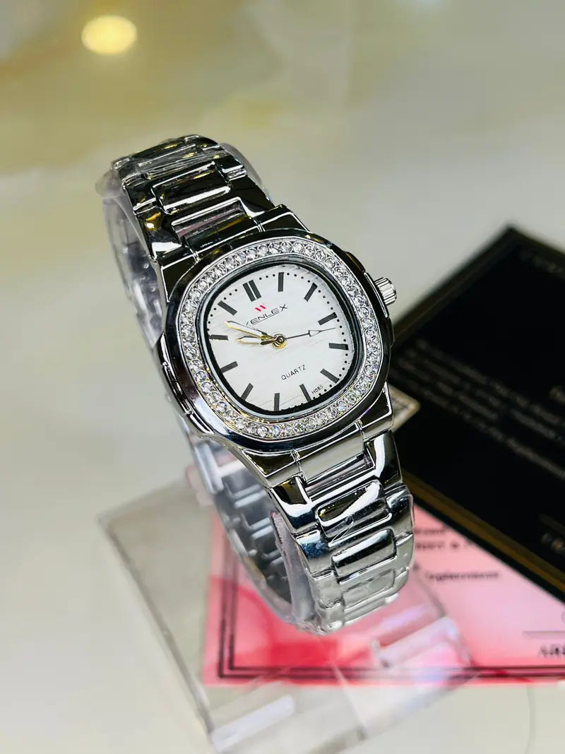 Xenlex Nautilus Silver Zircon Watch For Her 1