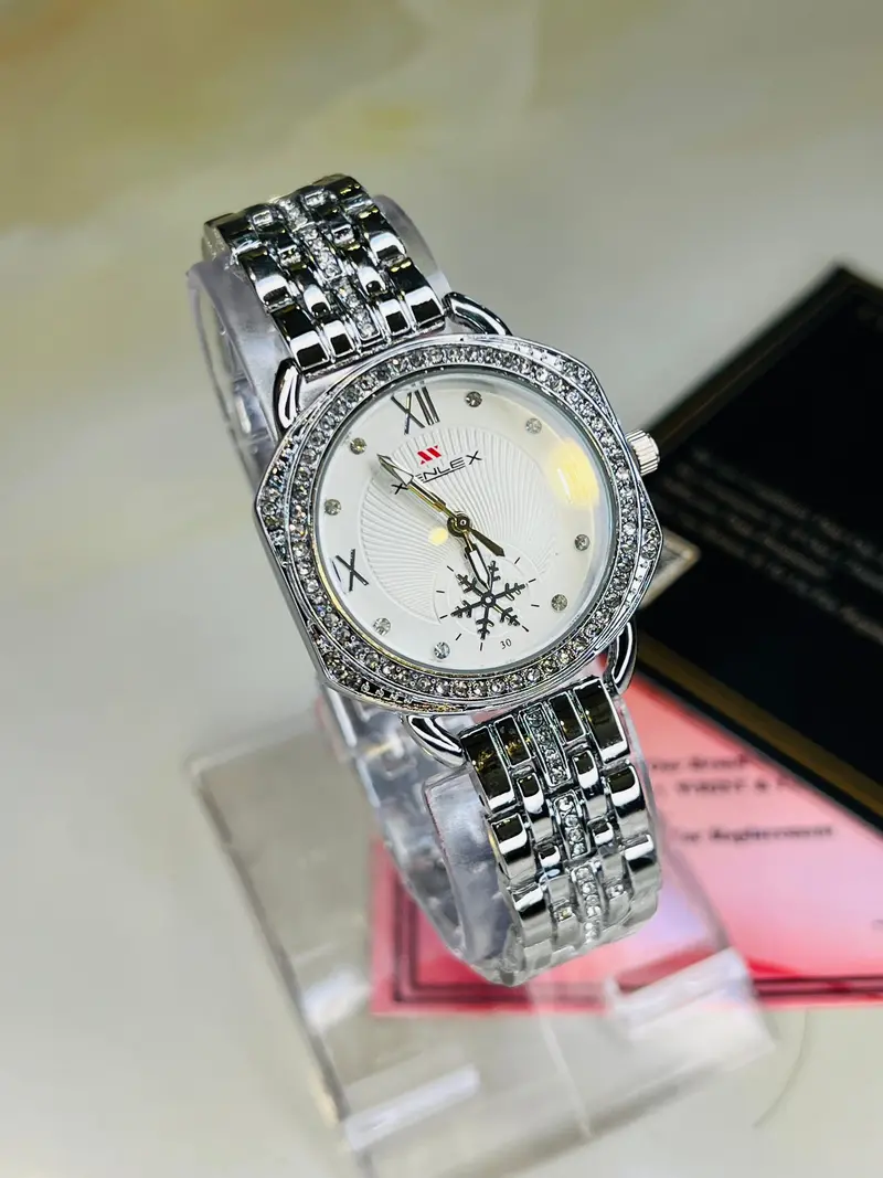 Xenlex Silver White Zircon Watch For Her 1