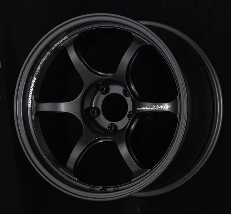 Advan Rg-D2 18X8.5 +35 5-120 Semi Gloss Black Wheel 1