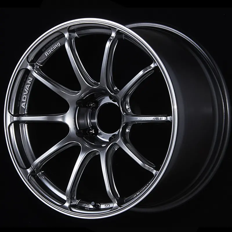 Advan Rsiii 19X8.5 Inch Racing Wheel – +45Mm Offset, 5X108 Bolt Pattern, 63.34Mm Hub Bore, Hyper Black Finish With Machined Ring 1