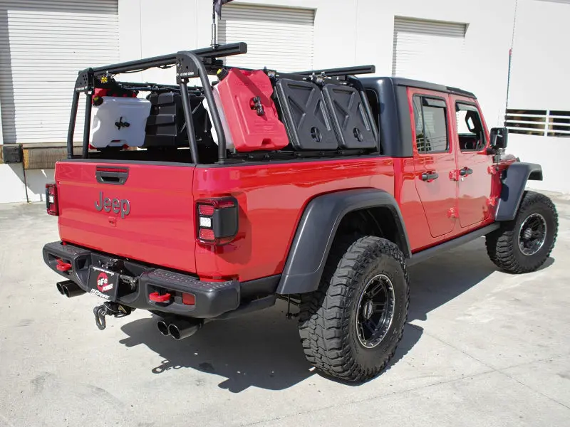 Afe Vulcan Series 3" To 2.5" Stainless Steel Cat-Back Exhaust For 2020 Jeep Gladiator Jt V6 3.6L – Black Tips 2