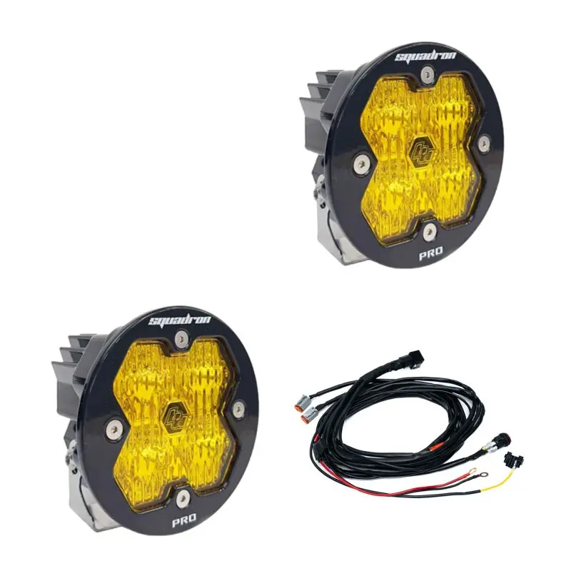 Baja Designs Squadron-R 2.0 Pro Led Pair – Wide Cornering Beam, Baja Amber Output 1