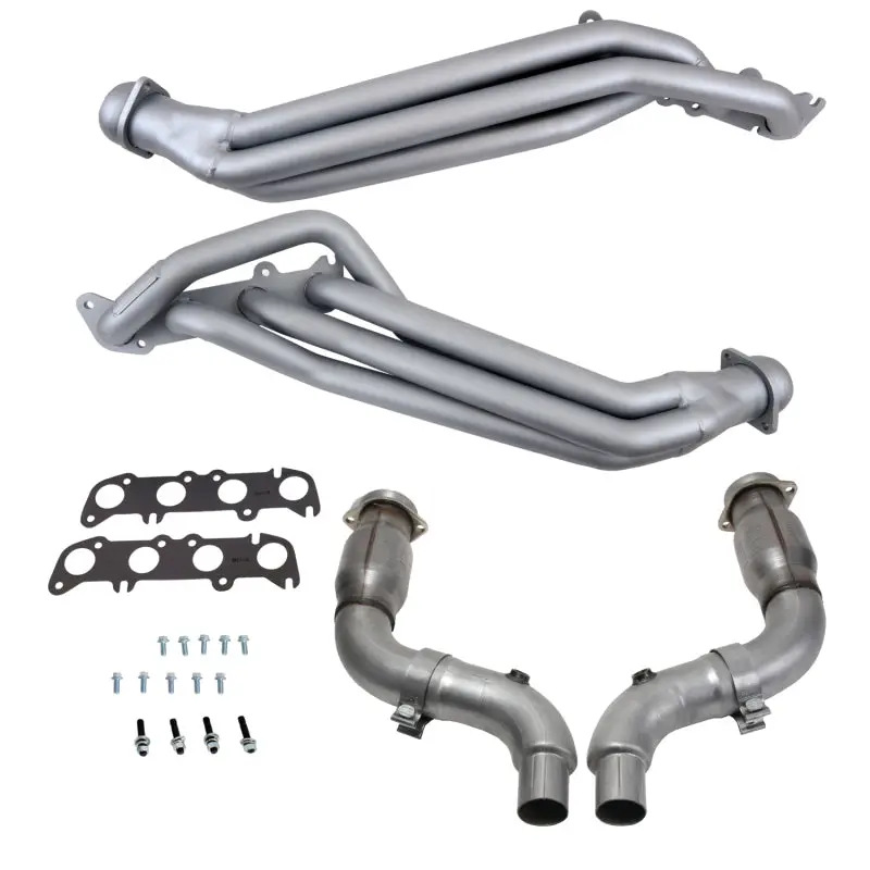 Bbk Long Tube Headers With High-Flow Catted Mid-Pipe For 2015–2023 Ford Mustang Gt 5.0L – 1-7/8", Titanium Ceramic Coated 1