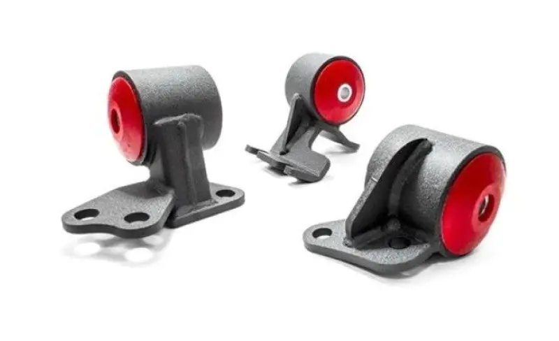 Black Steel Engine Mounts With 95A Bushings For 1988–1991 Honda Civic B-Series (Rhd Hydro-Mount Compatible) 1