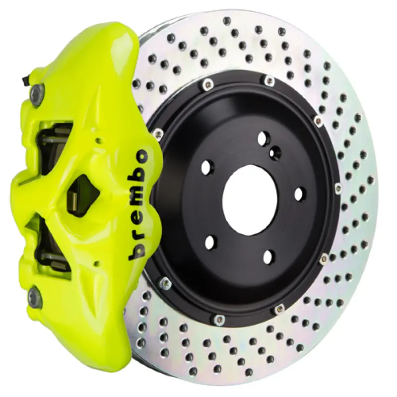 Brembo 14+ Ghibli S/Ghibli S-Q4 Rear Gt Bbk 4 Piston Cast 380X28 2Pc Rotor Drilled- Fluo. Yellow 1