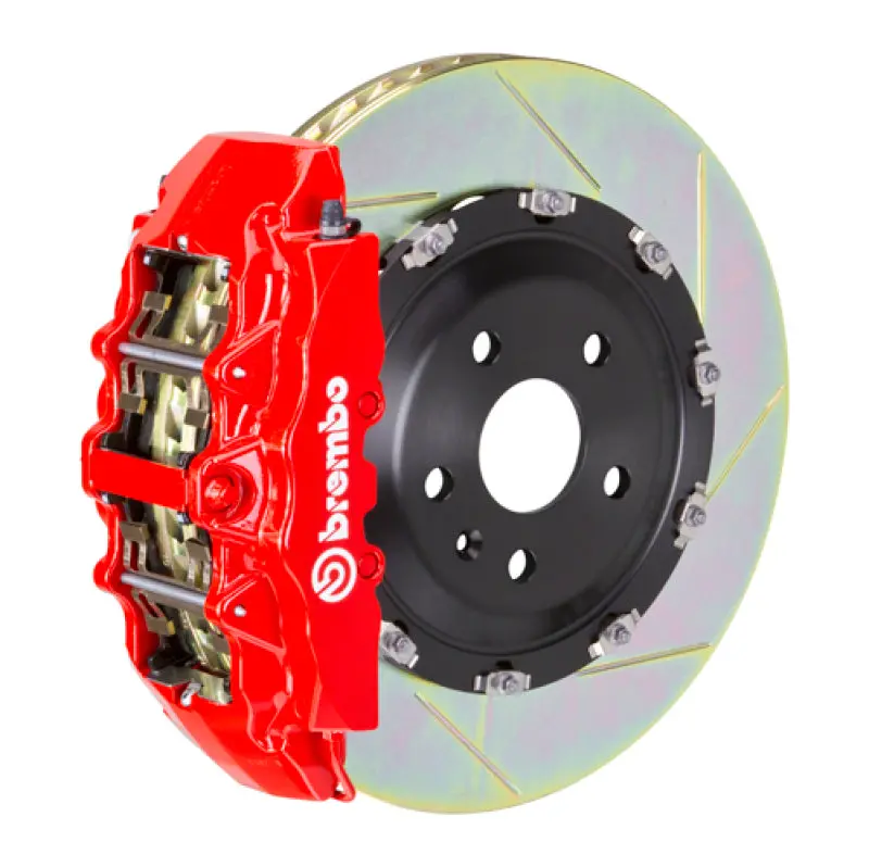Brembo 18+ S4 /18+ S5 Front Gt Bbk 6 Piston Cast 380X34 2Pc Rotor Slotted Type-1-Red 1