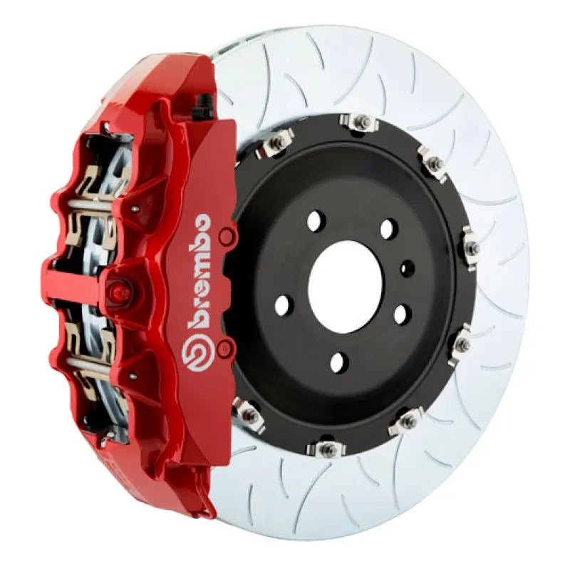 Brembo Gt Big Brake Kit For 2021+ Ford F-150 Raptor – Front 6-Piston Calipers, Two-Piece 380X34Mm Slotted Rotors (Red Finish) 1