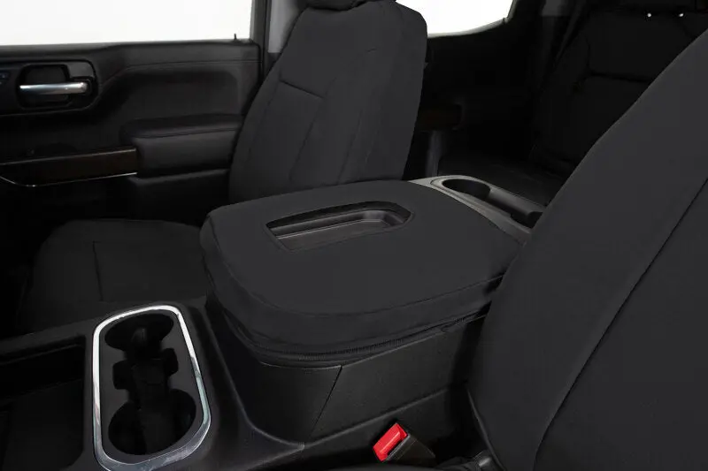 Covercraft Endura Precisionfit Front Row Seat Covers For 2015–2023 Dodge Challenger – Custom Black/Black Design 1
