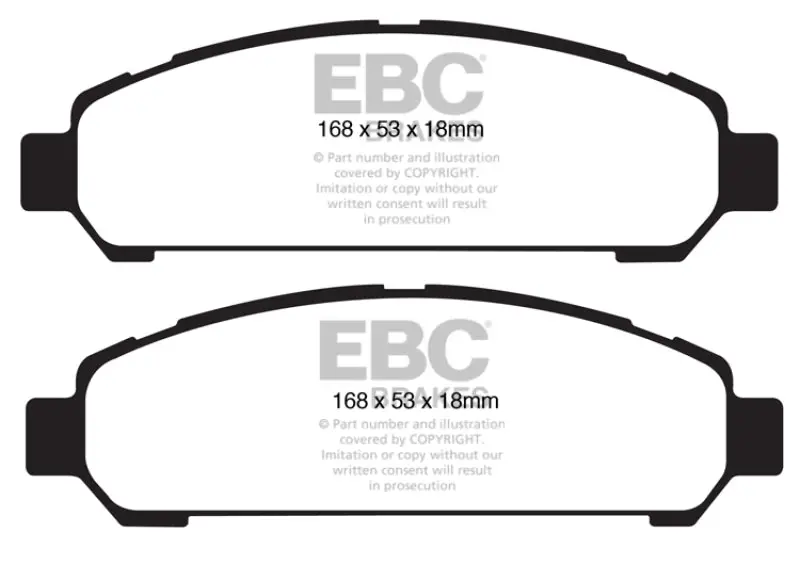Ebc 08+ Toyota Venza 2.7 Yellowstuff Front Brake Pads 1
