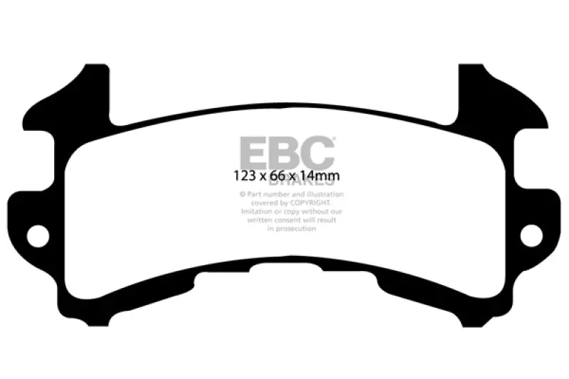 Ebc 79-85 Buick Riviera (Fwd) 3.8 Turbo Greenstuff Rear Brake Pads 1
