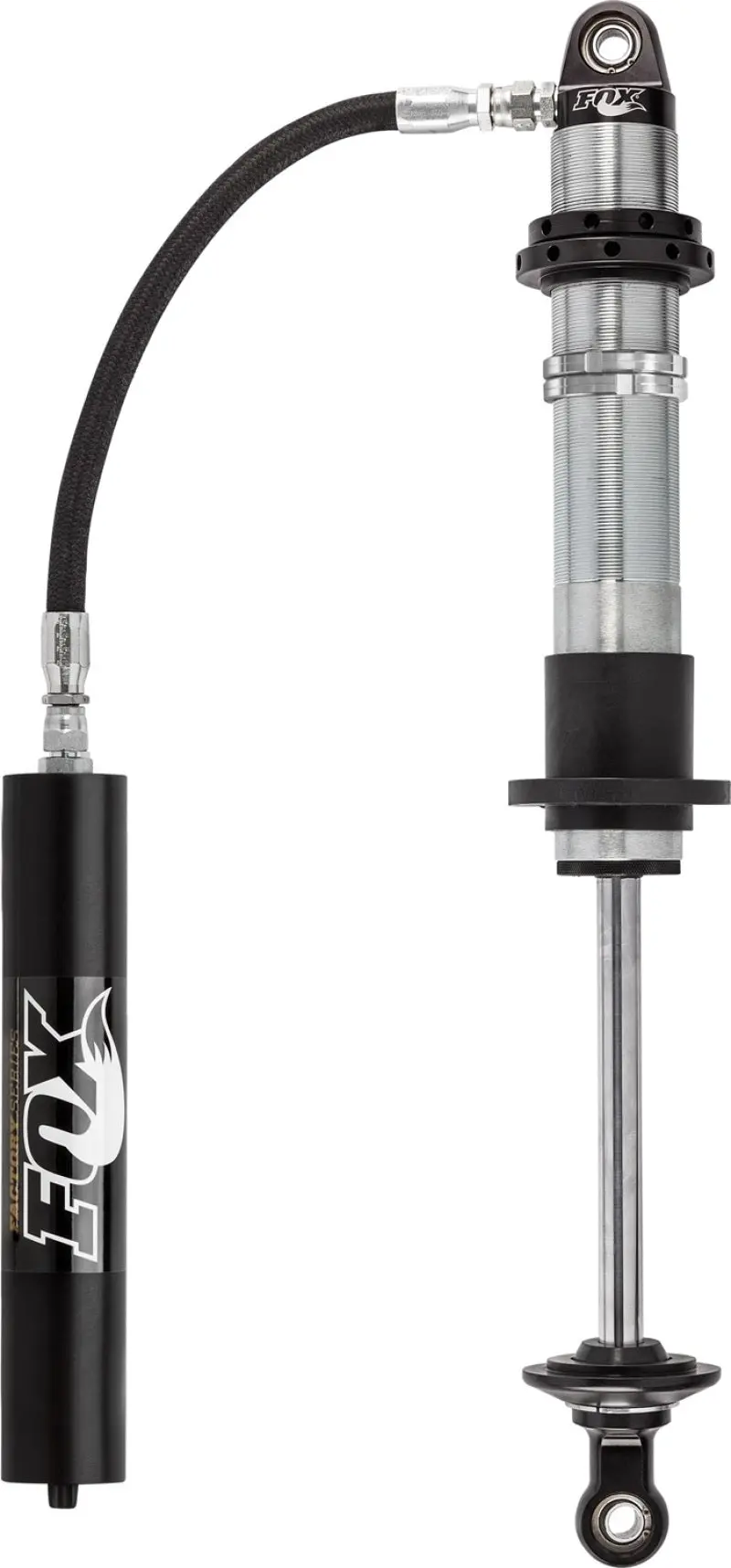 Fox 2.5 Factory Series 8In. Remote Reservoir Coilover Shock 7/8In. Shaft (50/70) - Black/Zinc 1
