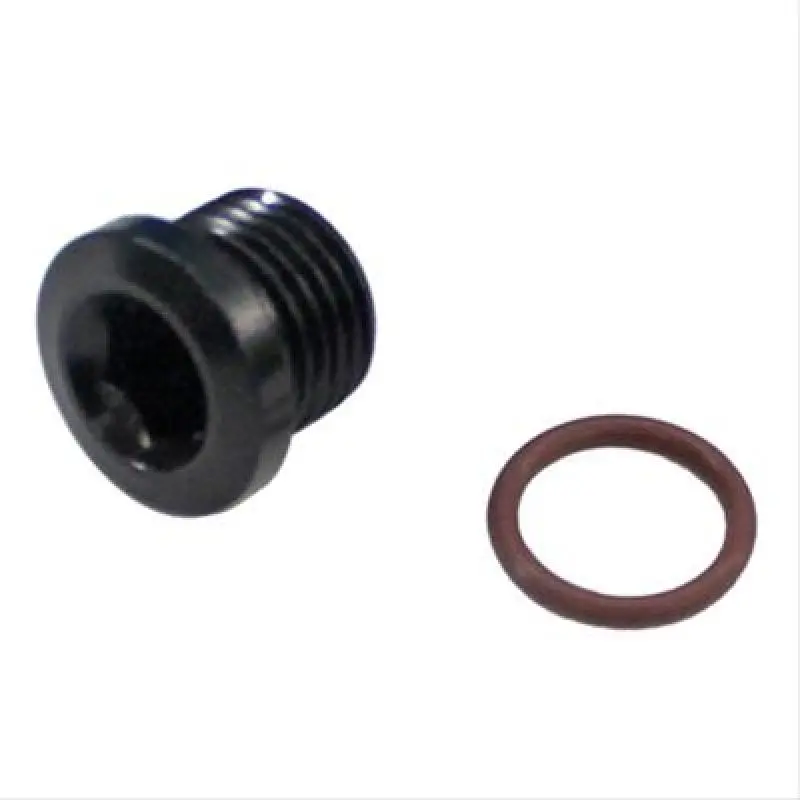 Fragola -6An (9/16"-18) Hex Socket Port Plug – Black Anodized 1