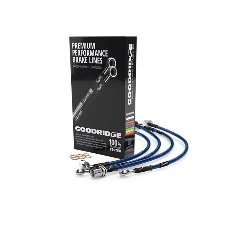 Goodridge 13-16 Scion Fr-S Stainless Steel Brake Lines - Electric Blue 1
